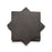 Full Tile Sample - Cotto Star & Cross Oscura Clay Pattern - Various Sizes x 5/8" Glazed