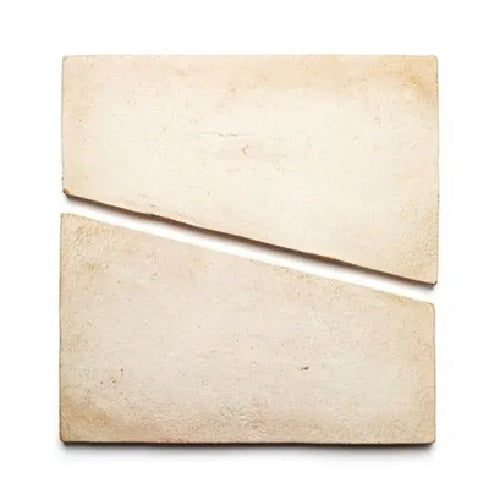 Full Tile Sample - Cotto Toltec Blanco Clay Tile - 13" x 13" x 5/8" Glazed
