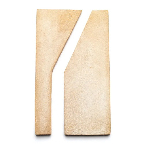 Full Tile Sample - Cotto Zocalo Blanco Clay Tile - 6.5" x 13" x 5/8" Glazed