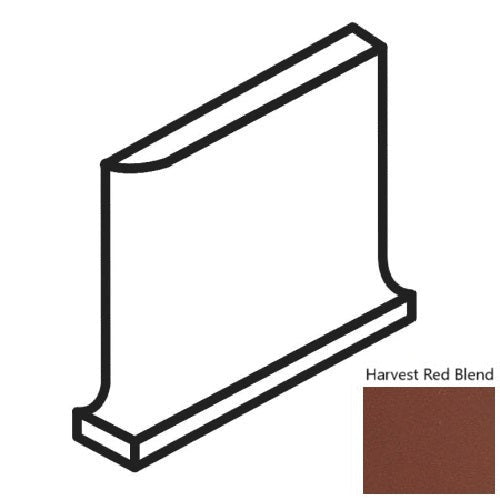 Quarry Textures Harvest Red Blend Quarry Floor & Wall Trim - 5" x 6" Cove Base Outcorner