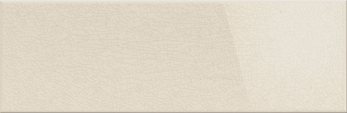 Full Tile Sample - Crackle Beige Porcelain Tile - 4" x 12" x 3/8" Glossy