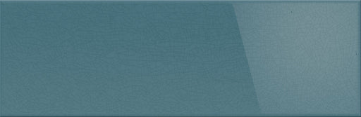 Crackle Blue Glossy Porcelain Tile - 4" x 12" x 3/8"