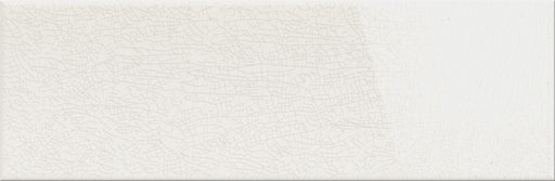 Crackle White Glossy Porcelain Tile - 4" x 12" x 3/8"