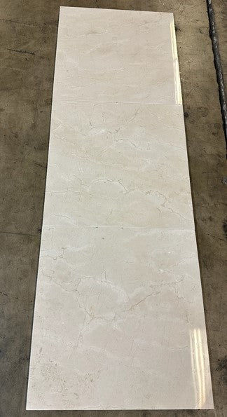 Crema Marfil Select Polished Marble Tile - 18 x 18 x 1/2"