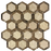 Crema Marfil Marble Mosaic - 2" Vortex Hexagon with Emperador Dark 