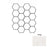 Full Sheet Sample - Cremo Marfil Beige Hexagon Porcelain Mosaic - 3" x 3" x 3 MM Matte