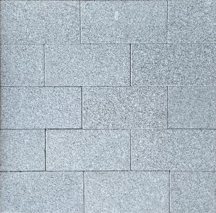 Full Paver Sample - Crystal White Granite Paver - 6" x 12" x 3/8" Flamed