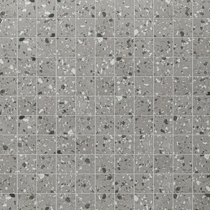 Poke Smoke Flecks Porcelain Mosaic - 3" x 3"