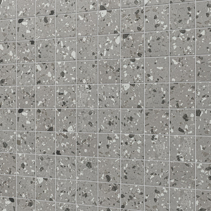 Poke Smoke Flecks Porcelain Mosaic - 3" x 3"
