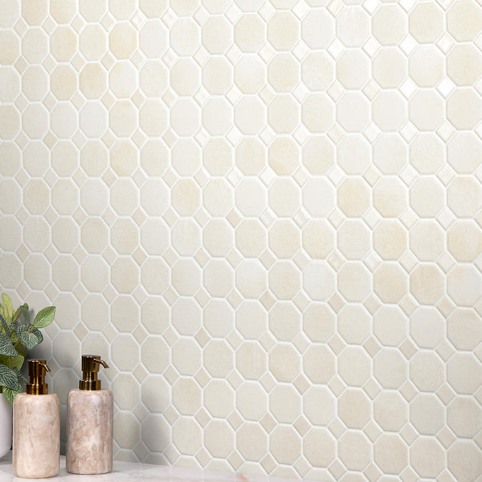 Relicca Pristine Ceramic Mosaic - 2" x 2" Octagon