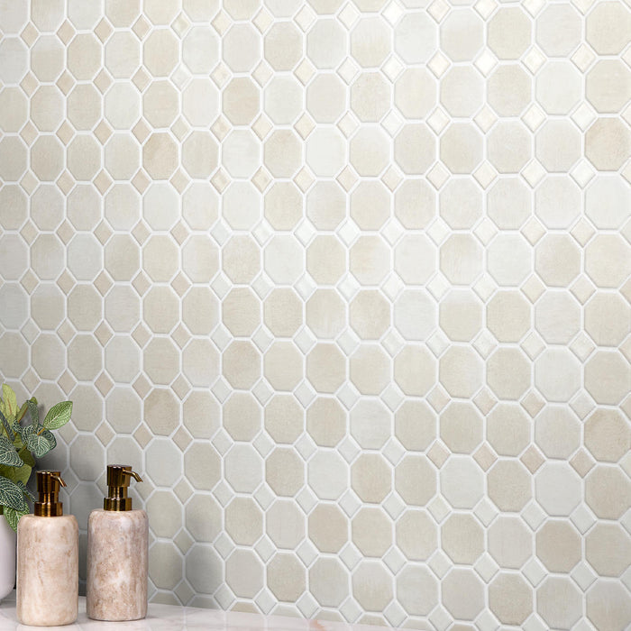 Relicca Deckle Ceramic Mosaic - 2" x 2" Octagon