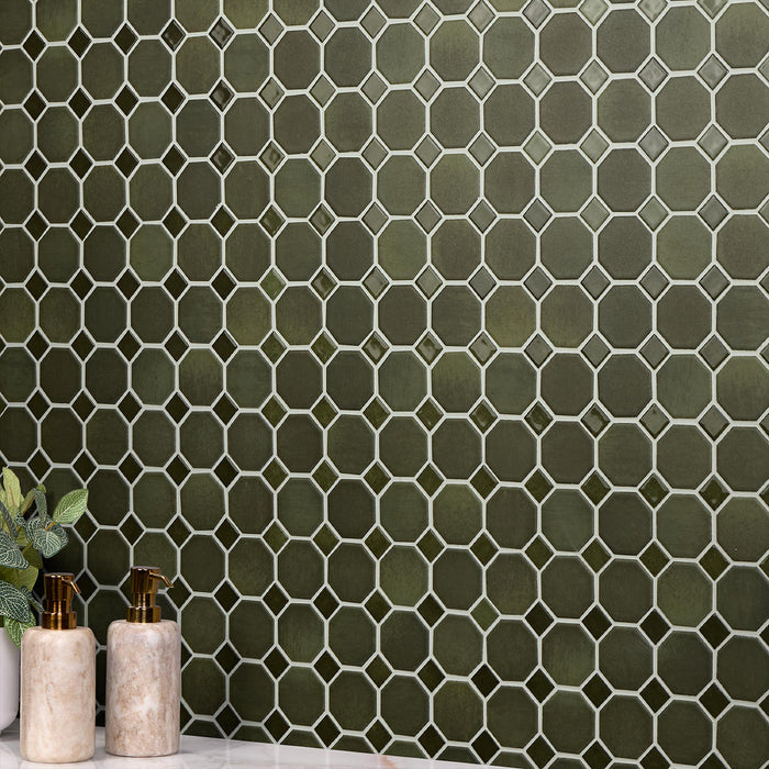 Relicca Nook Ceramic Mosaic - 2" x 2" Octagon