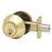 Rustic Modern Zinc Polished Brass PB Deadbolt Polished Brass 1