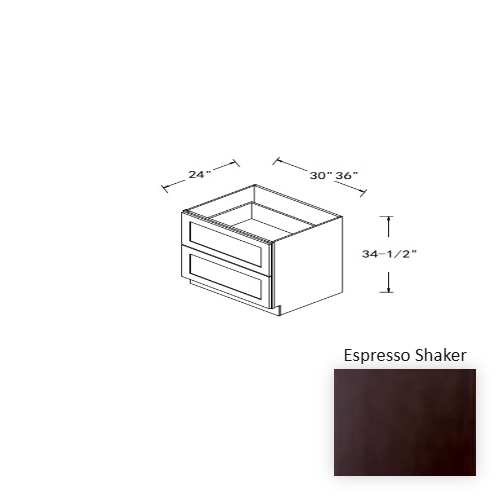 Sterfic SKU - VSB3621DR-ON. Oak. 36" x 34.5" Bathroom Vanity