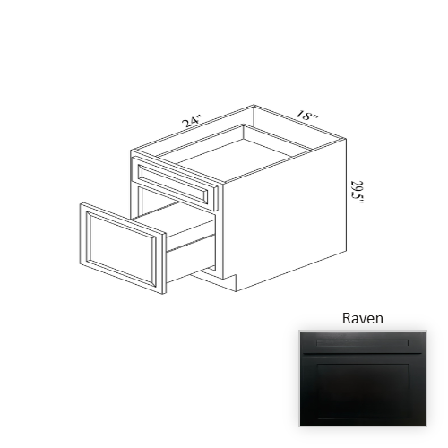 DBD18 Wood Raven Base Cabinet Raven 1