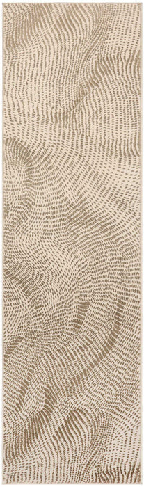 Central Park West Beige Brown CEP01 Polyester Contemporary Area Rug - 9 Ft x 12 Ft