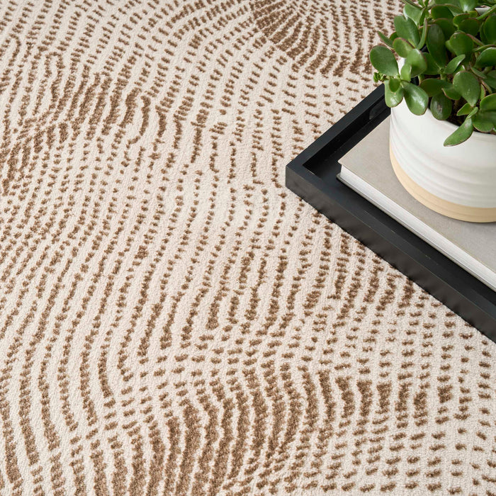 Central Park West Beige Brown CEP01 Polyester Contemporary Area Rug - 9 Ft x 12 Ft