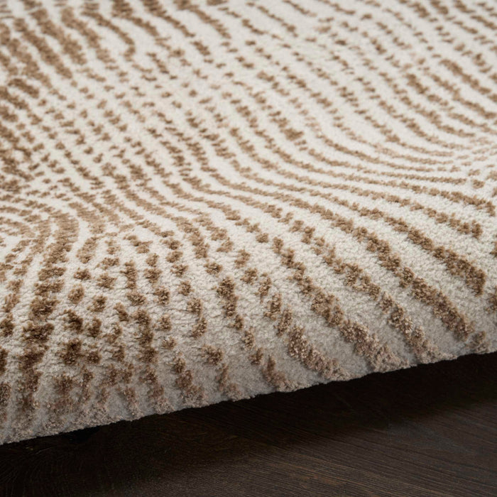 Central Park West Beige Brown CEP01 Polyester Contemporary Area Rug - 9 Ft x 12 Ft