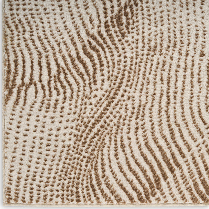 Central Park West Beige Brown CEP01 Polyester Contemporary Area Rug - 9 Ft x 12 Ft