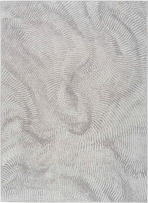 Central Park West Grey CEP01 Polyester Contemporary Area Rug - 4 Ft x 6 Ft