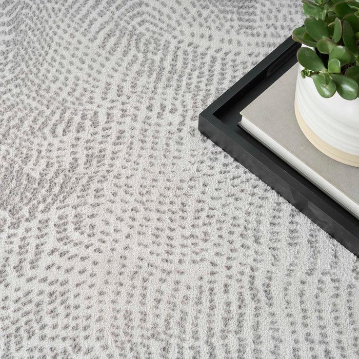 Central Park West Grey CEP01 Polyester Contemporary Area Rug - 8 Ft x 10 Ft