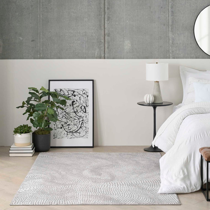 Central Park West Grey CEP01 Polyester Contemporary Area Rug - 9 Ft x 12 Ft