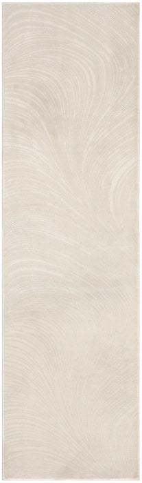 Central Park West Beige CEP02 Polyester Contemporary Area Rug - 6 Ft Runner