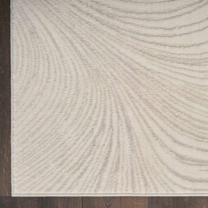 Central Park West Beige CEP02 Polyester Contemporary Area Rug - 9 Ft x 12 Ft