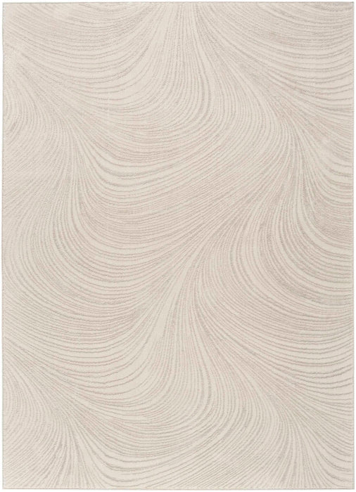 Central Park West Beige CEP02 Polyester Contemporary Area Rug - 6 Ft x 9 Ft