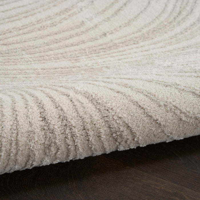 Central Park West Beige CEP02 Polyester Contemporary Area Rug - 6 Ft x 9 Ft