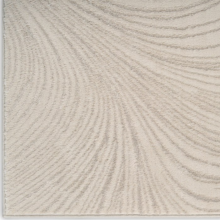Central Park West Beige CEP02 Polyester Contemporary Area Rug - 9 Ft x 12 Ft