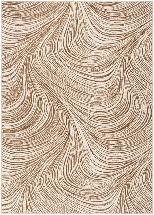 Central Park West Beige Brown CEP02 Polyester Contemporary Area Rug - 8 Ft Runner