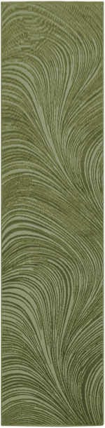 Central Park West Green CEP02 Polyester Contemporary Area Rug - 6 Ft x 9 Ft
