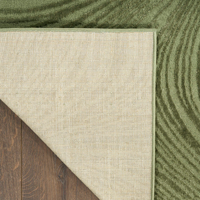 Central Park West Green CEP02 Polyester Contemporary Area Rug - 8 Ft x 10 Ft