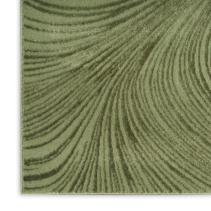 Central Park West Green CEP02 Polyester Contemporary Area Rug - 8 Ft x 10 Ft