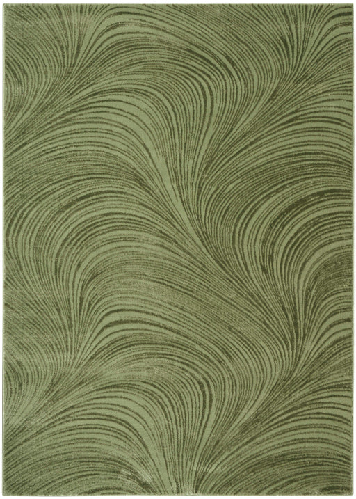 Central Park West Green CEP02 Polyester Contemporary Area Rug - 6 Ft x 9 Ft