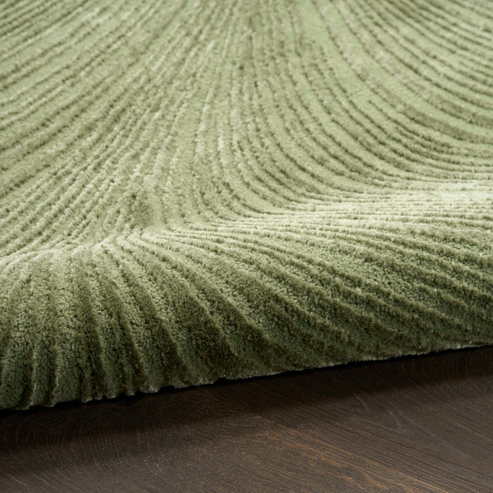 Central Park West Green CEP02 Polyester Contemporary Area Rug - 5 Ft x 7 Ft