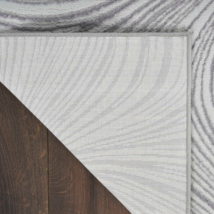 Central Park West Grey CEP02 Polyester Contemporary Area Rug - 9 Ft x 12 Ft
