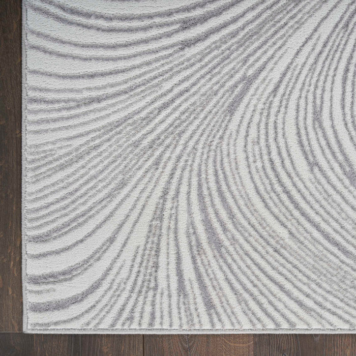 Central Park West Grey CEP02 Polyester Contemporary Area Rug - 8 Ft x 10 Ft