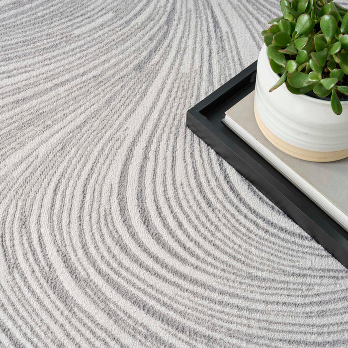 Central Park West Grey CEP02 Polyester Contemporary Area Rug - 6 Ft Runner