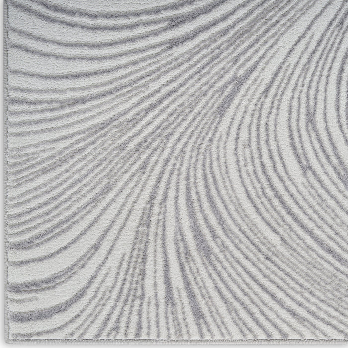 Central Park West Grey CEP02 Polyester Contemporary Area Rug - 9 Ft x 12 Ft
