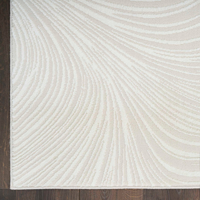 Central Park West Ivory CEP02 Polyester Contemporary Area Rug - 4 Ft x 6 Ft