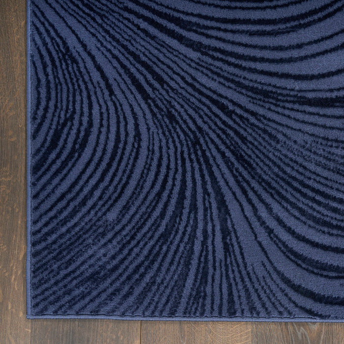 Central Park West Navy CEP02 Polyester Contemporary Area Rug - 8 Ft x 10 Ft