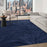 Central Park West Navy CEP02 Polyester Contemporary Area Rug - 9 Ft x 12 Ft