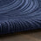 Central Park West Navy CEP02 Polyester Contemporary Area Rug - 8 Ft x 10 Ft