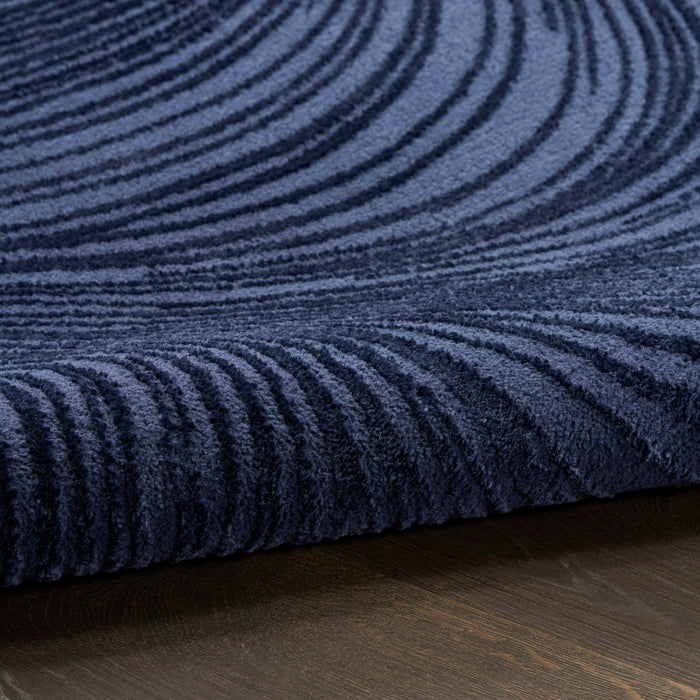 Central Park West Navy CEP02 Polyester Contemporary Area Rug - 9 Ft x 12 Ft