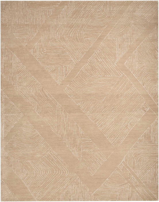 Pure Patterns Camel PRN01 Wool Contemporary Area Rug - 8 Ft x 12 Ft