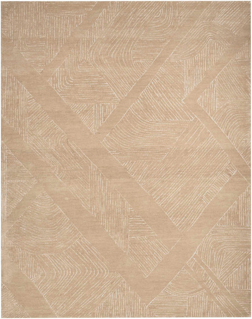 Pure Patterns Camel PRN01 Wool Contemporary Area Rug - 4 Ft x 6 Ft