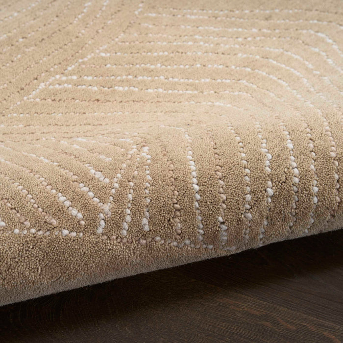Pure Patterns Camel PRN01 Wool Contemporary Area Rug - 5 Ft x 7 Ft