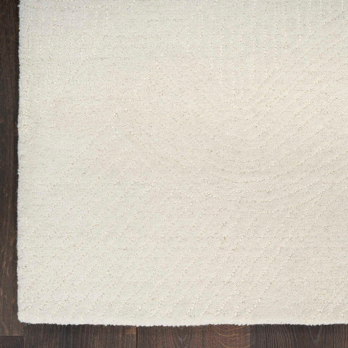 Pure Patterns Ivory PRN01 Wool Contemporary Area Rug - 8 Ft x 12 Ft